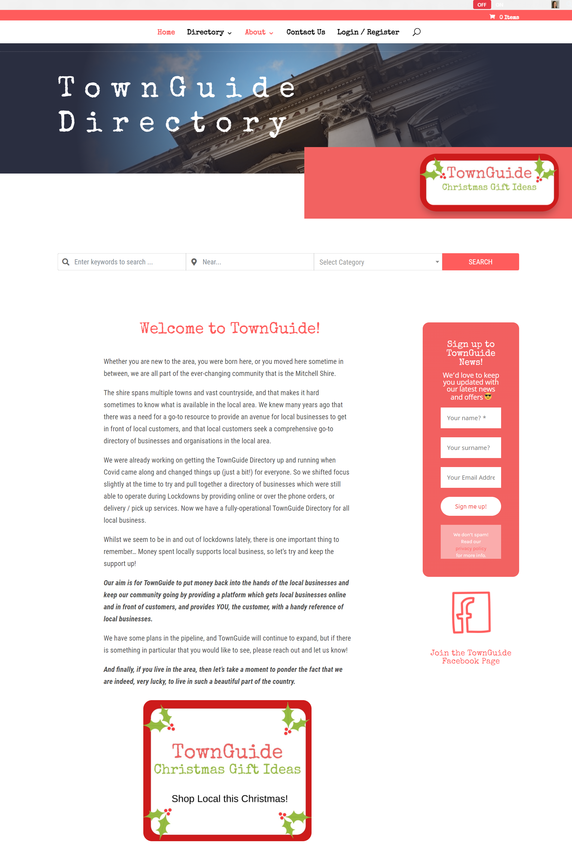TownGuide Website Design by The Net Girl
